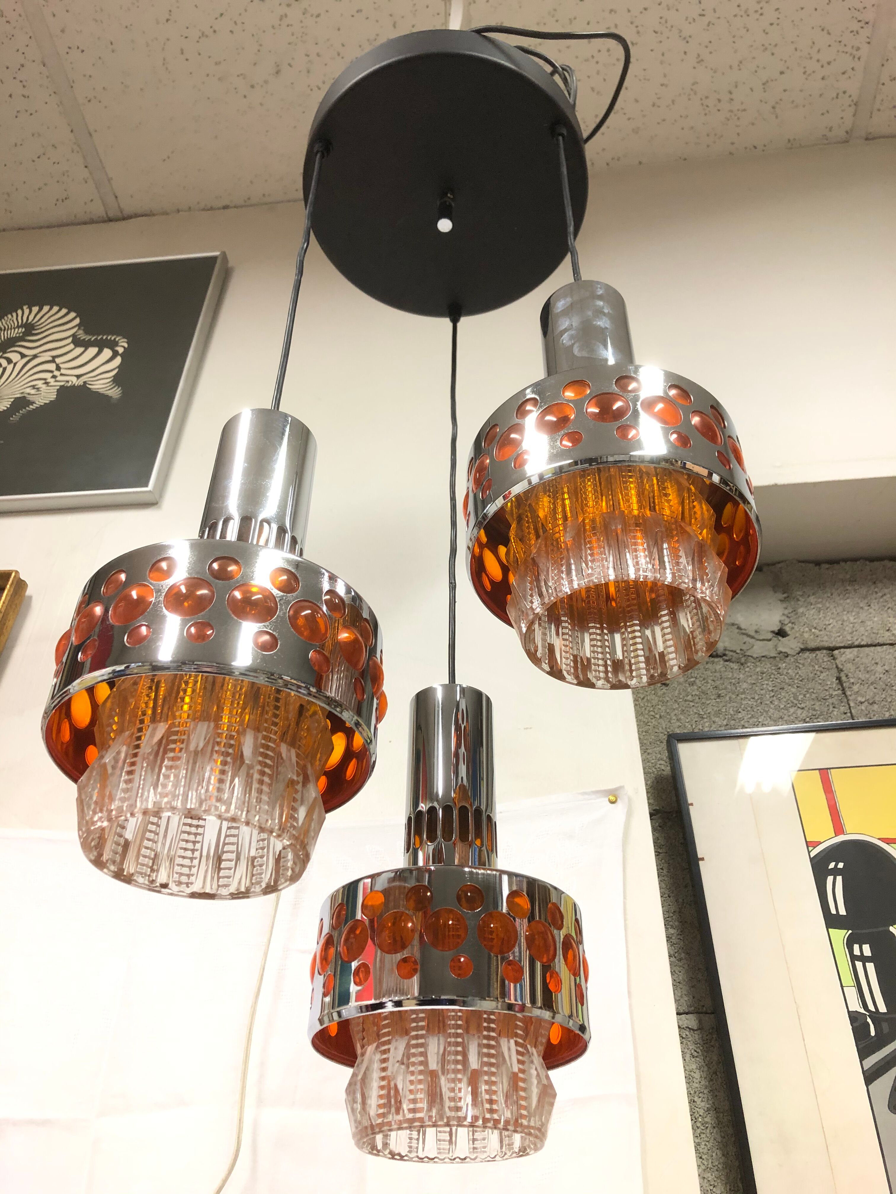 Raak waterfall pendant light from the 60s/70s