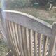 Folding garden chairs and armchairs in River Han dowelled teak.