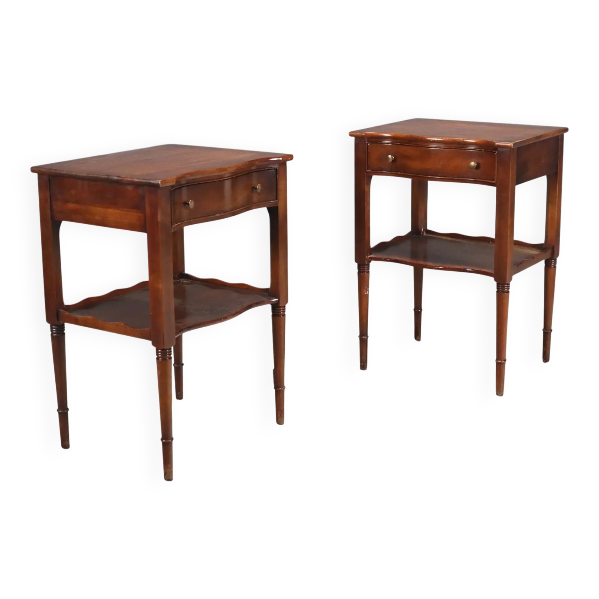 Antique bedside tables Statton Trutype Americana 20th century