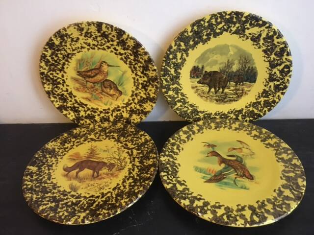 Decorative plates Vallauris era Picault Capron Derval