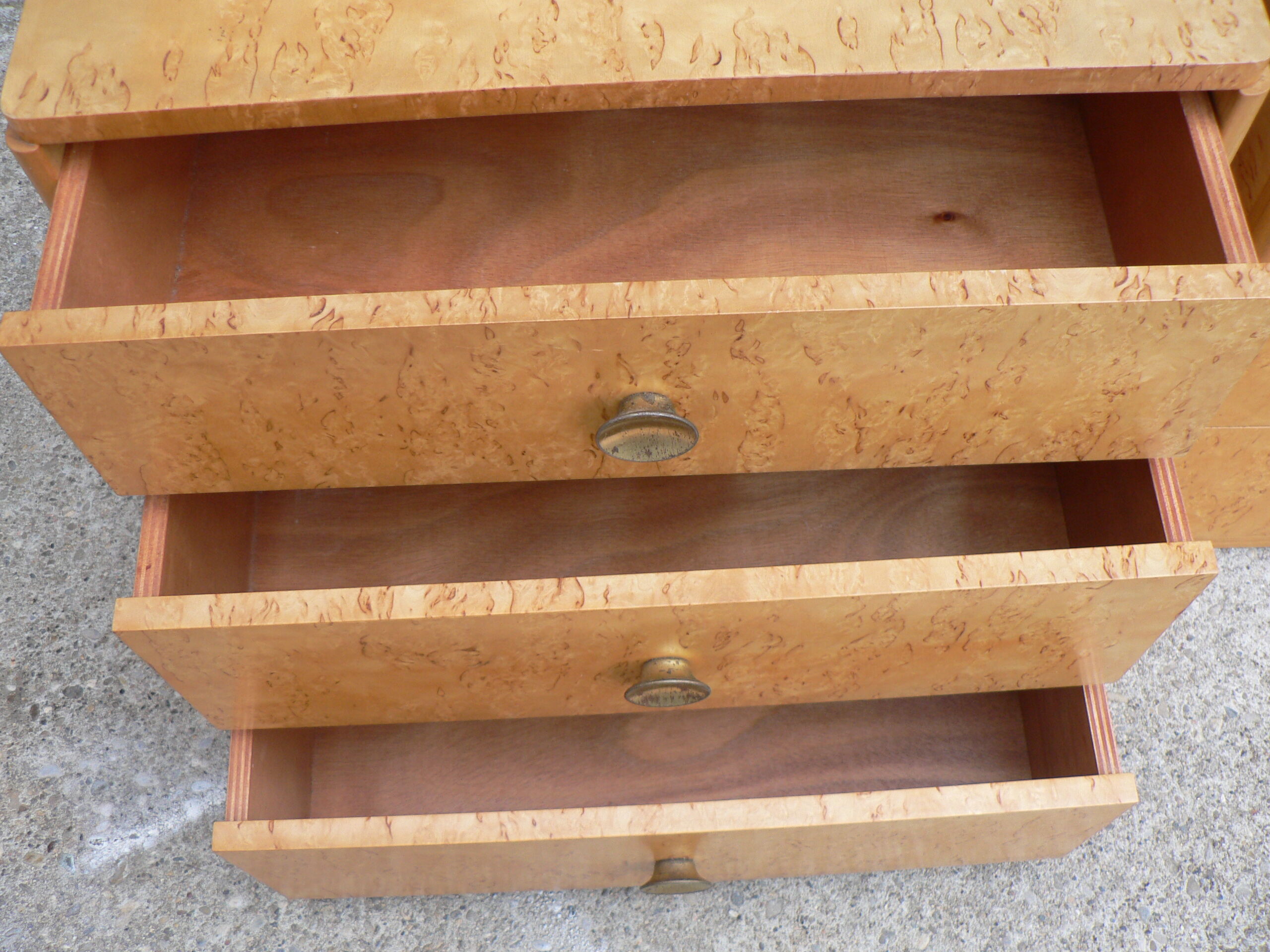 Pair of art deco bedside commode