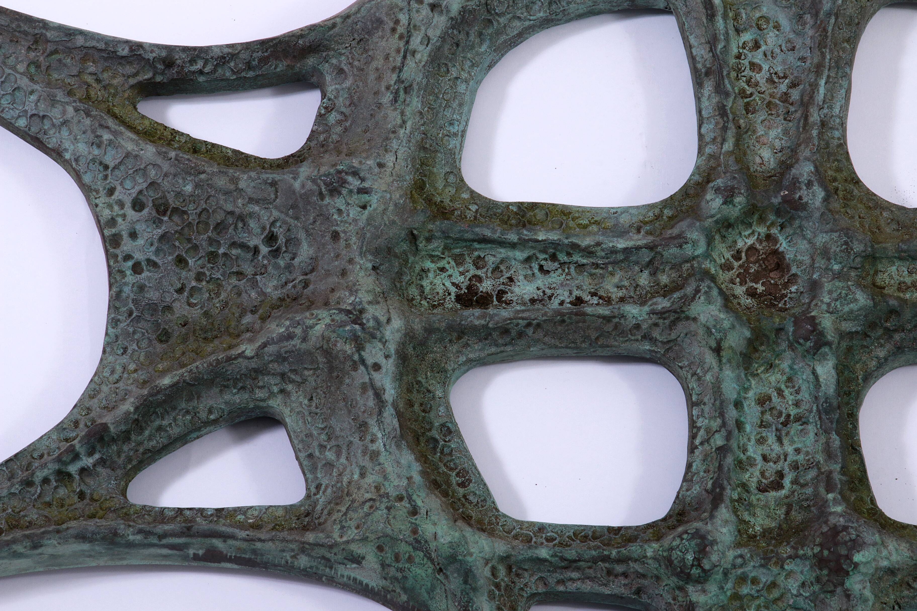 Brutalist "Timeless Elegance Bronze Wall Sculpture