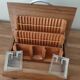Vintage cigarette box signed Ermond with 2 integrated ashtrays.