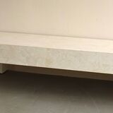 Table basse en travertin incrustation