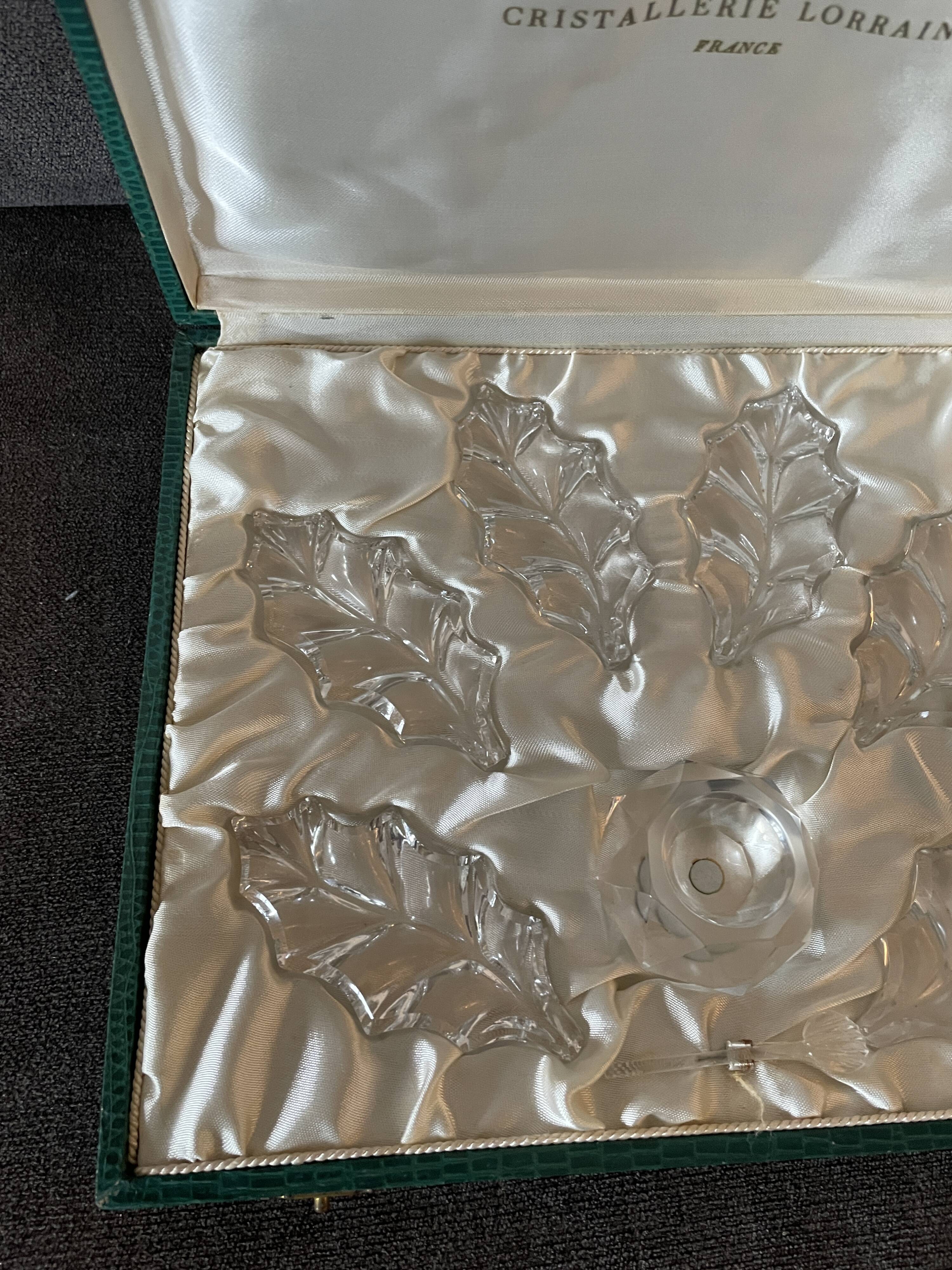 BOX FOR KNIFE HOLDER SALT CELLAR SMALL SPOON IN LORRAINE CRYSTAL DECOR
