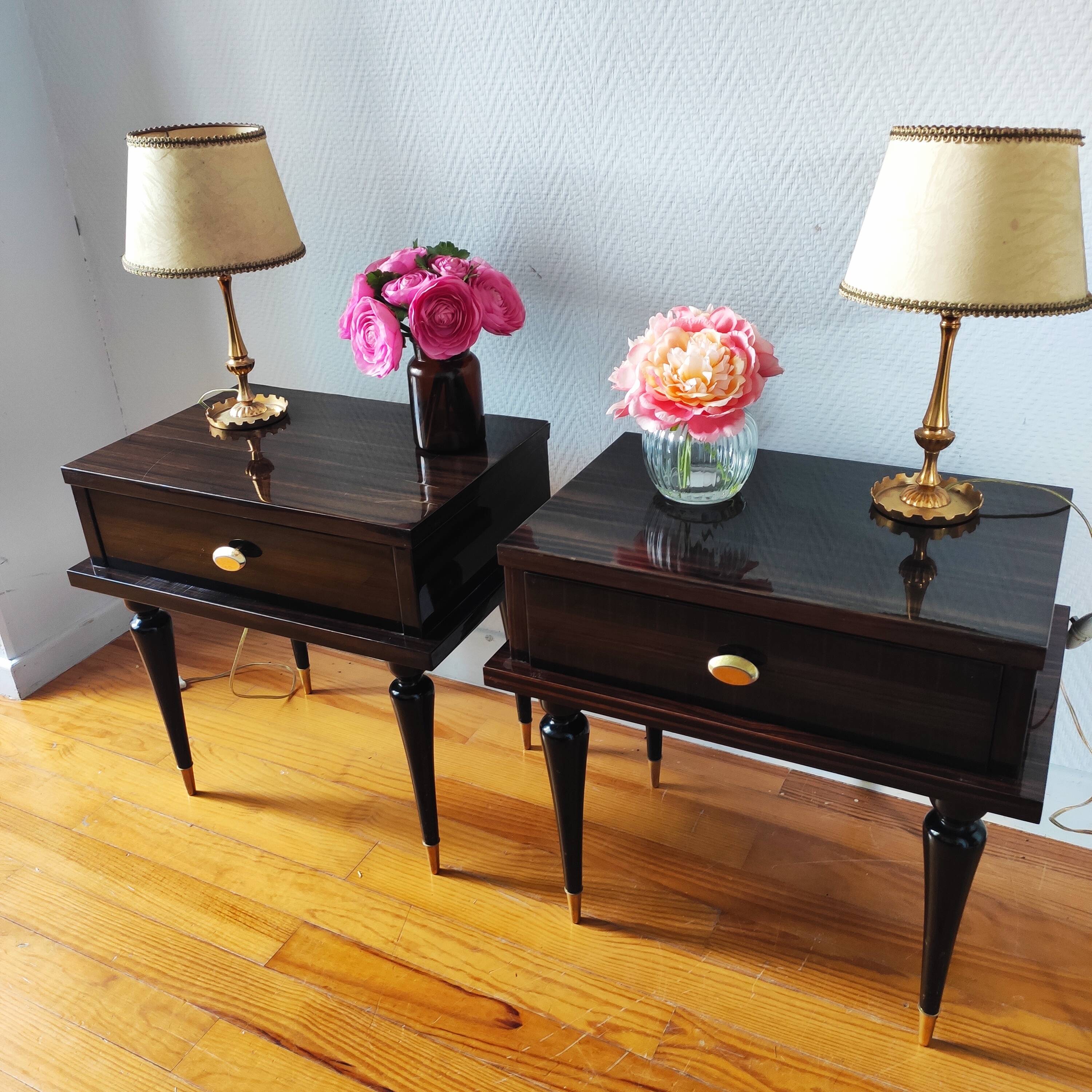 Pair of vintage bedside tables 1960