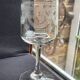 7 ½ crystal guilloche wine glasses – Art Nouveau