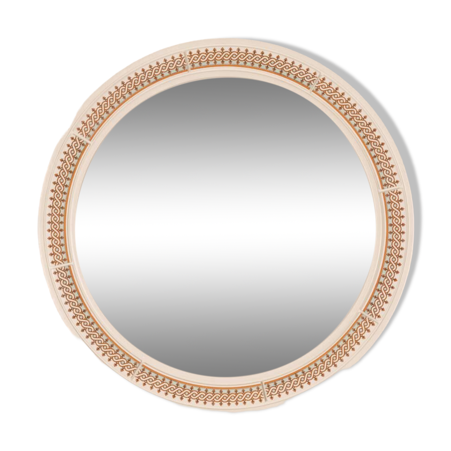 Vintage 70's wall mirror decorated carrara matta design