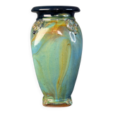 Large Art Nouveau Ceramic Base with Flamed Decor