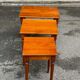 3 Louis XVI nesting coffee tables in solid wood