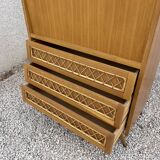 Rattan decorator secretary