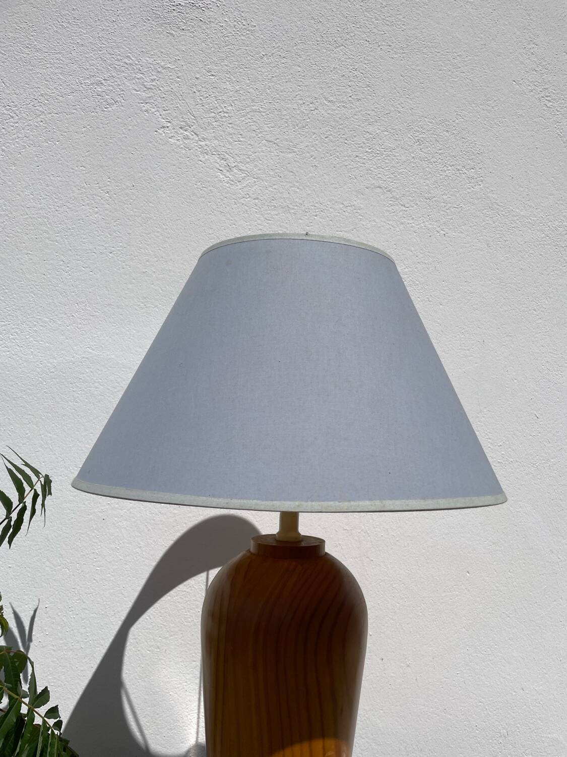 Large wooden lamp from IKEA, vintage design, 1980s