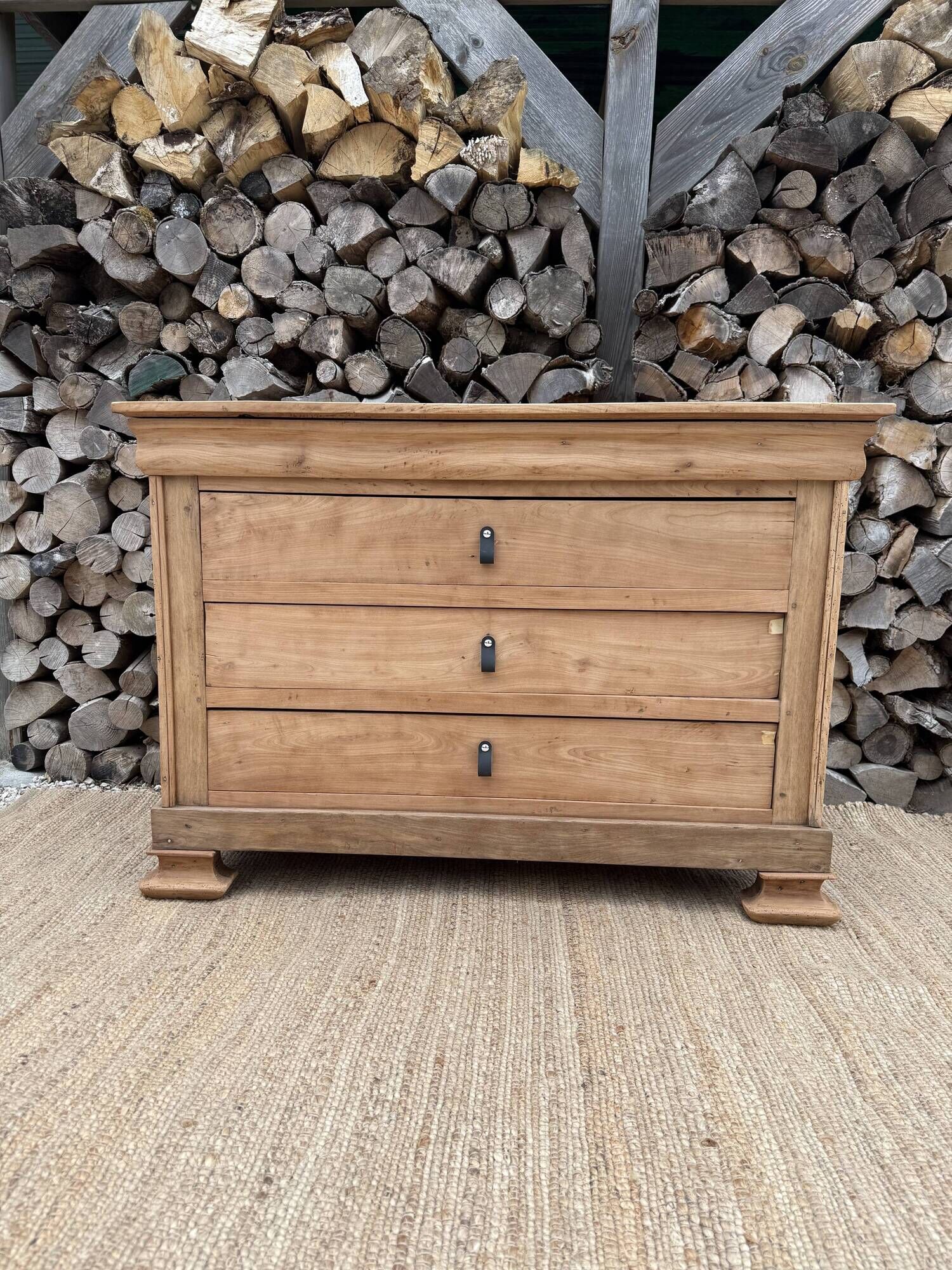 Renovated antique solid wood chest of drawers