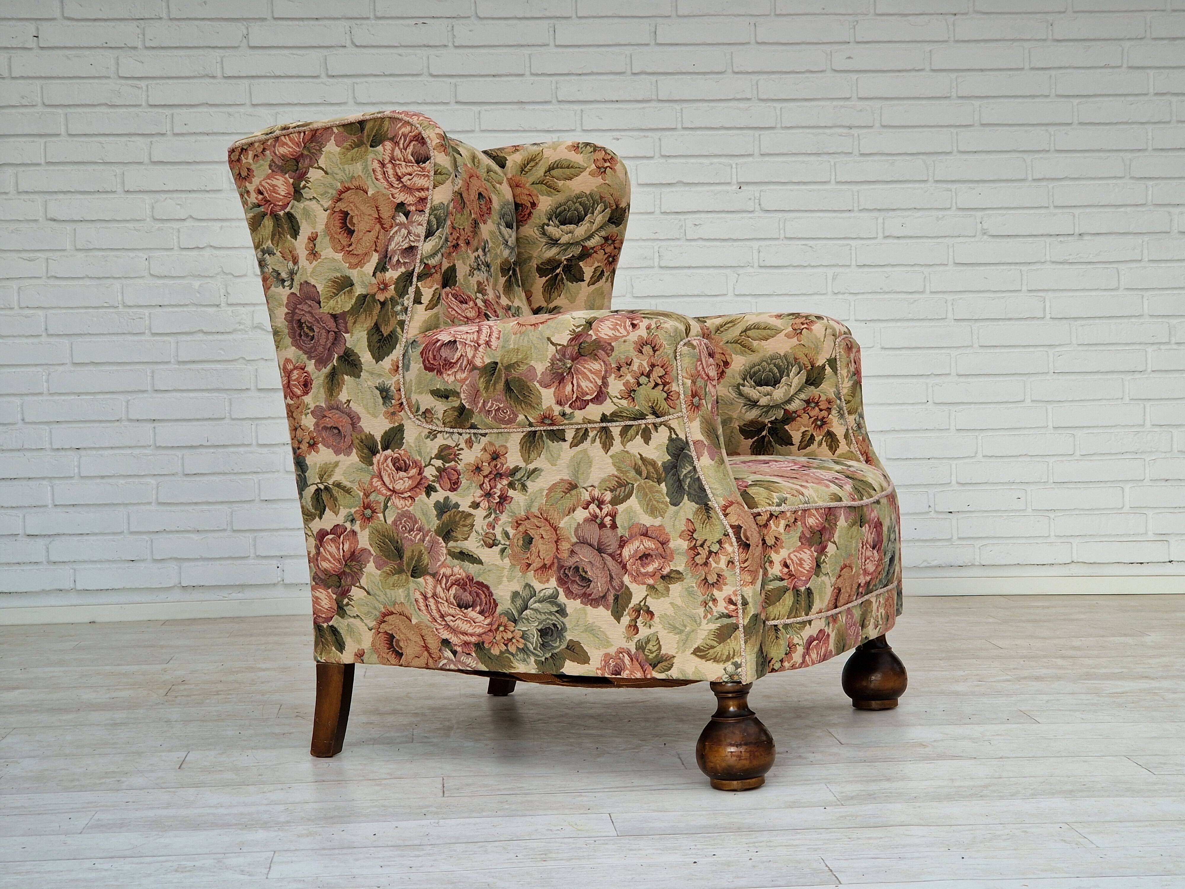 1950s danish vintage relax armchair in fabric