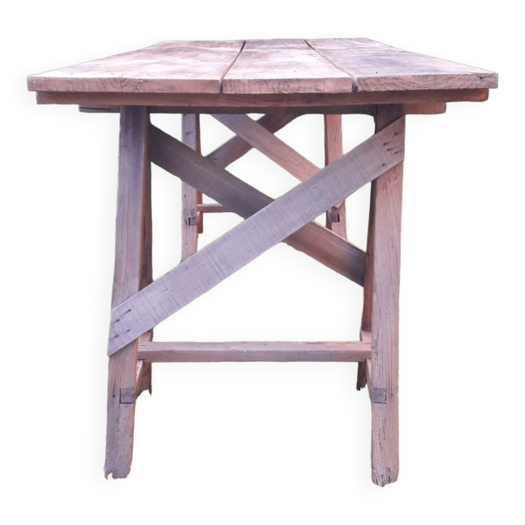 table tréteaux 2m atelier campagne ancienne