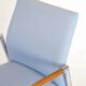 Chaises de salle à manger - Modèle B8 - Acajou - Revêtement en tissu bleu - Duba
