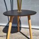 Black 3-light brass table lamp, 1950s
