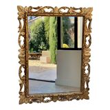 LARGE MIRROR in gilded wood in Baroque style