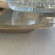 Vintage silver-plated butter dish with golden hazelnut - retro elegance