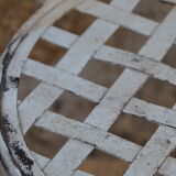 Series of 6 wrought iron garden chairs