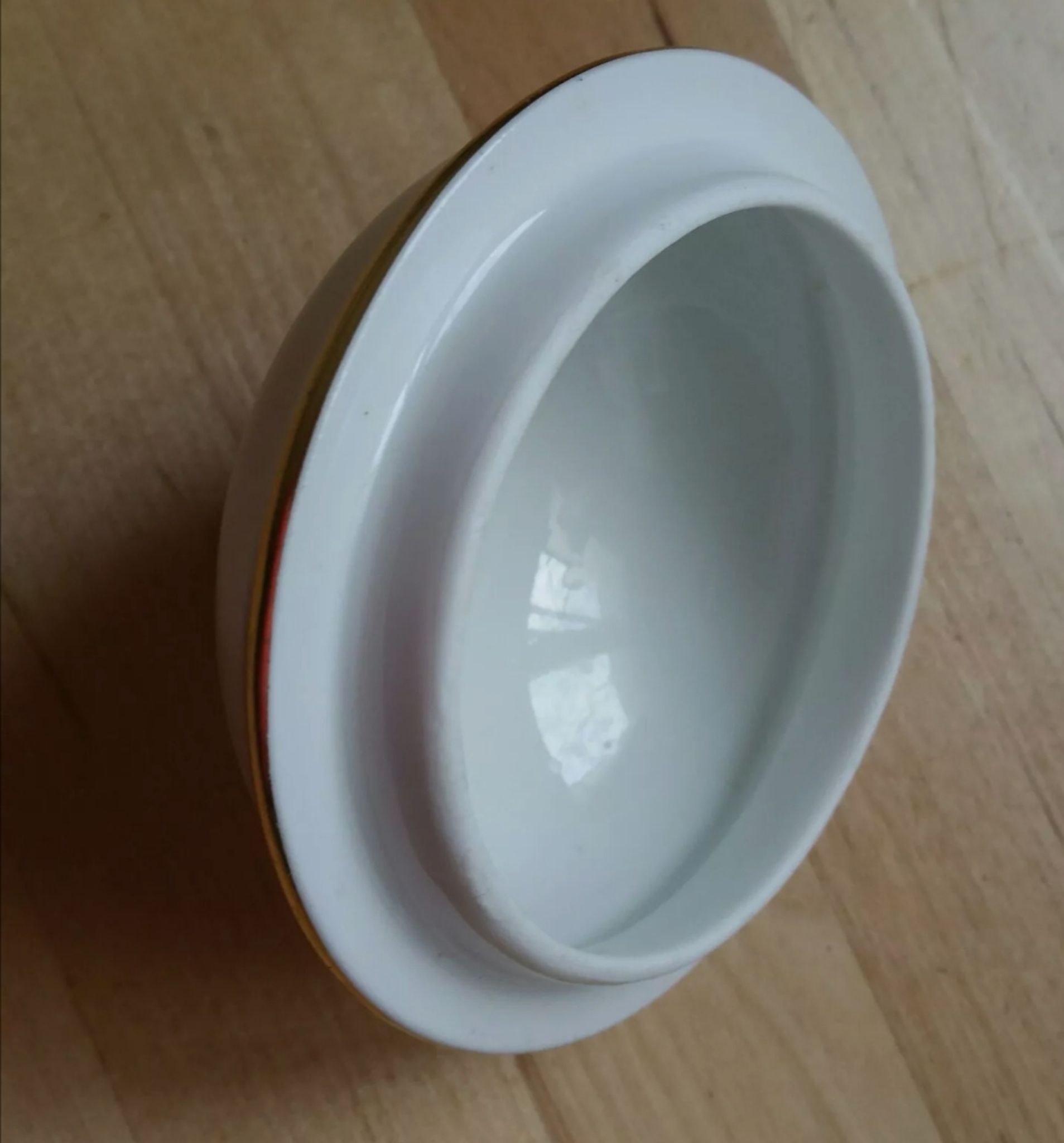 Sucrier vintage porcelaine de Limoges liseré or