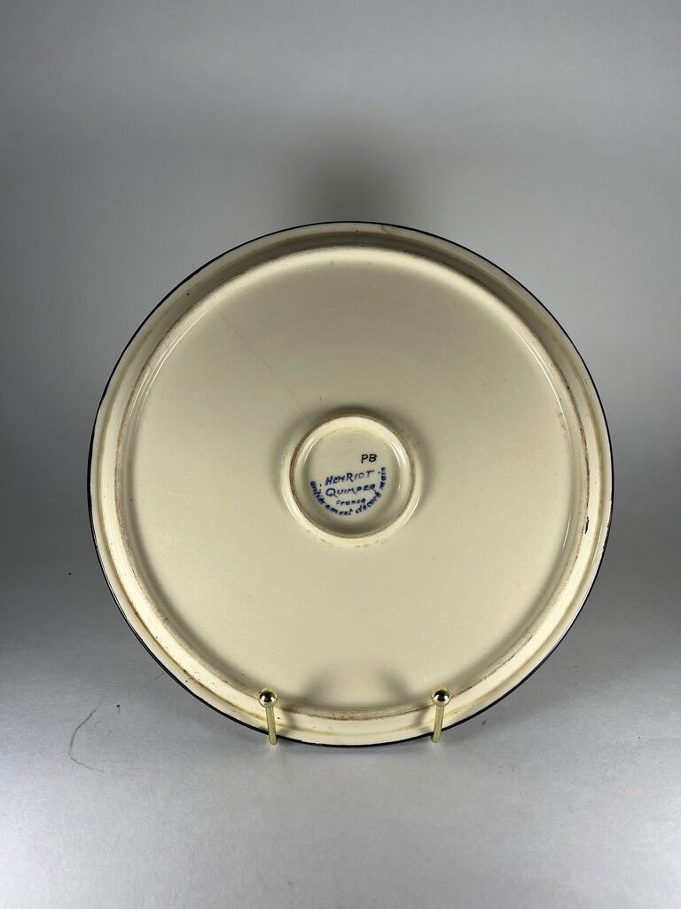 Cake dish Henriot Quimper Vintage breton 1950