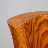 Pair of pinewood sculptures by Ineke van Zuuren, 1970s