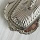 Shiny stainless steel butter dish with lid