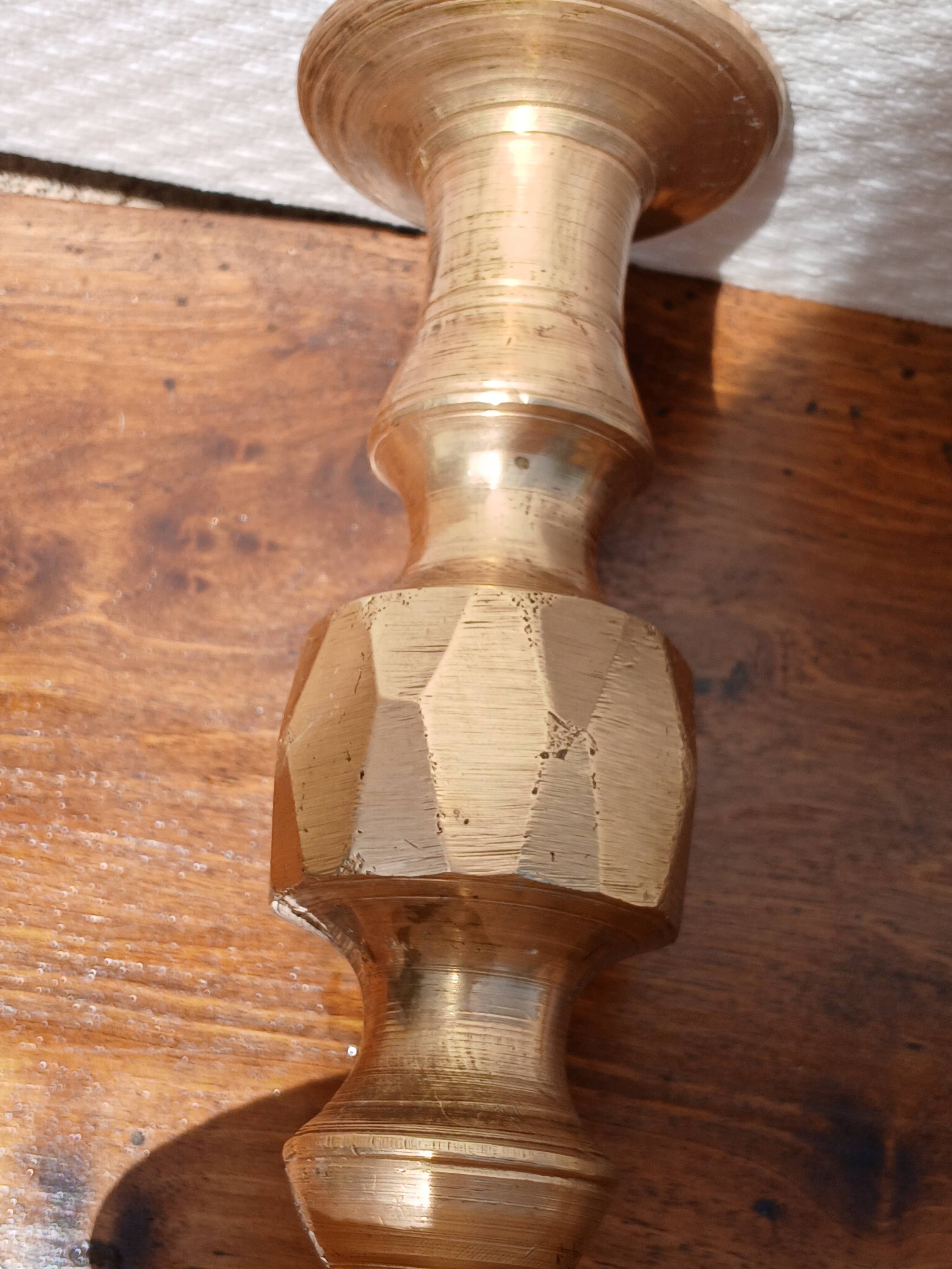 pair of vintage bronze candlesticks from the 1940s
