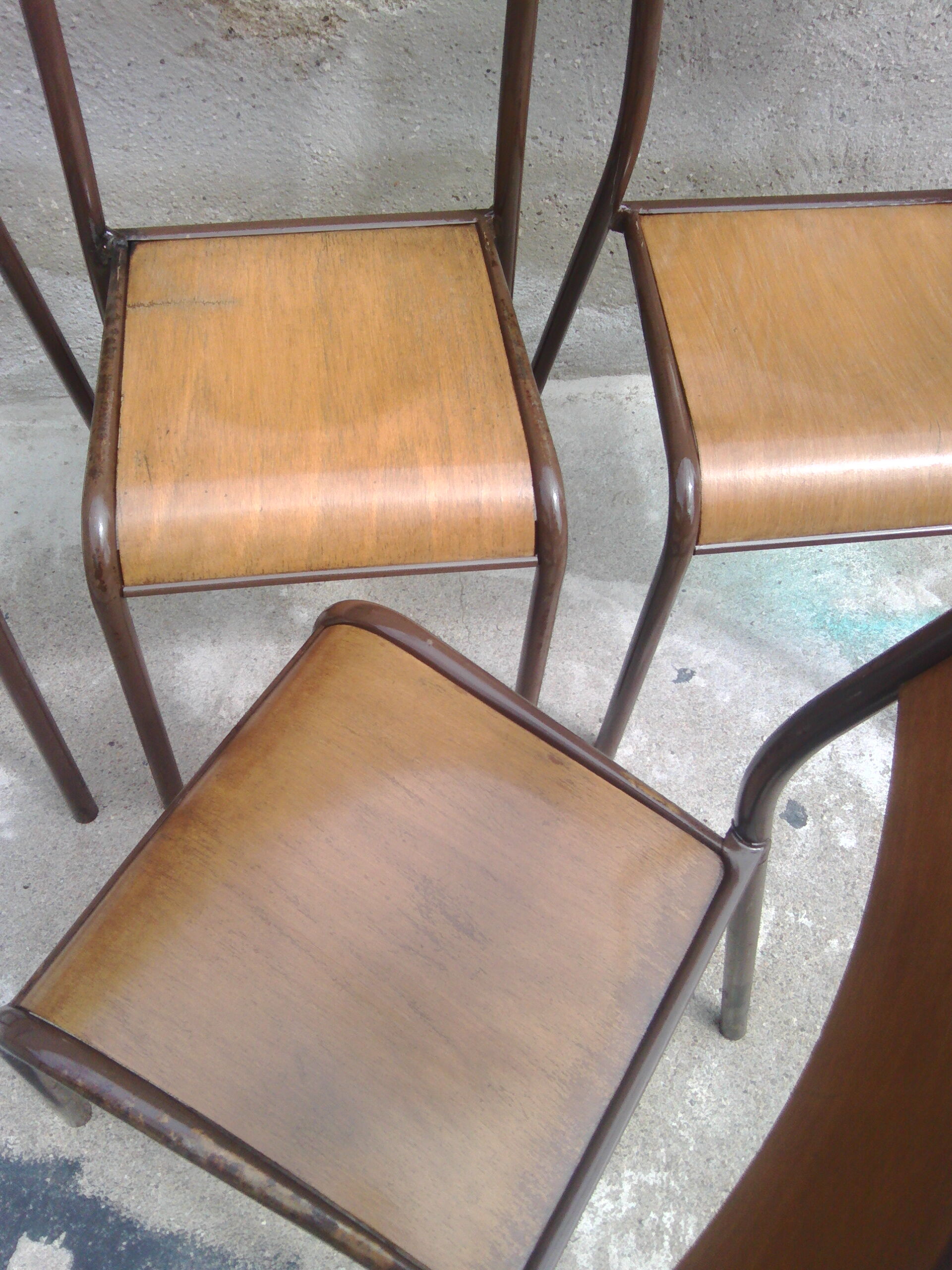 4 Mullca vintage school chairs