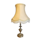 Candlelight lamp 1950's Bronze and pagoda lampshade