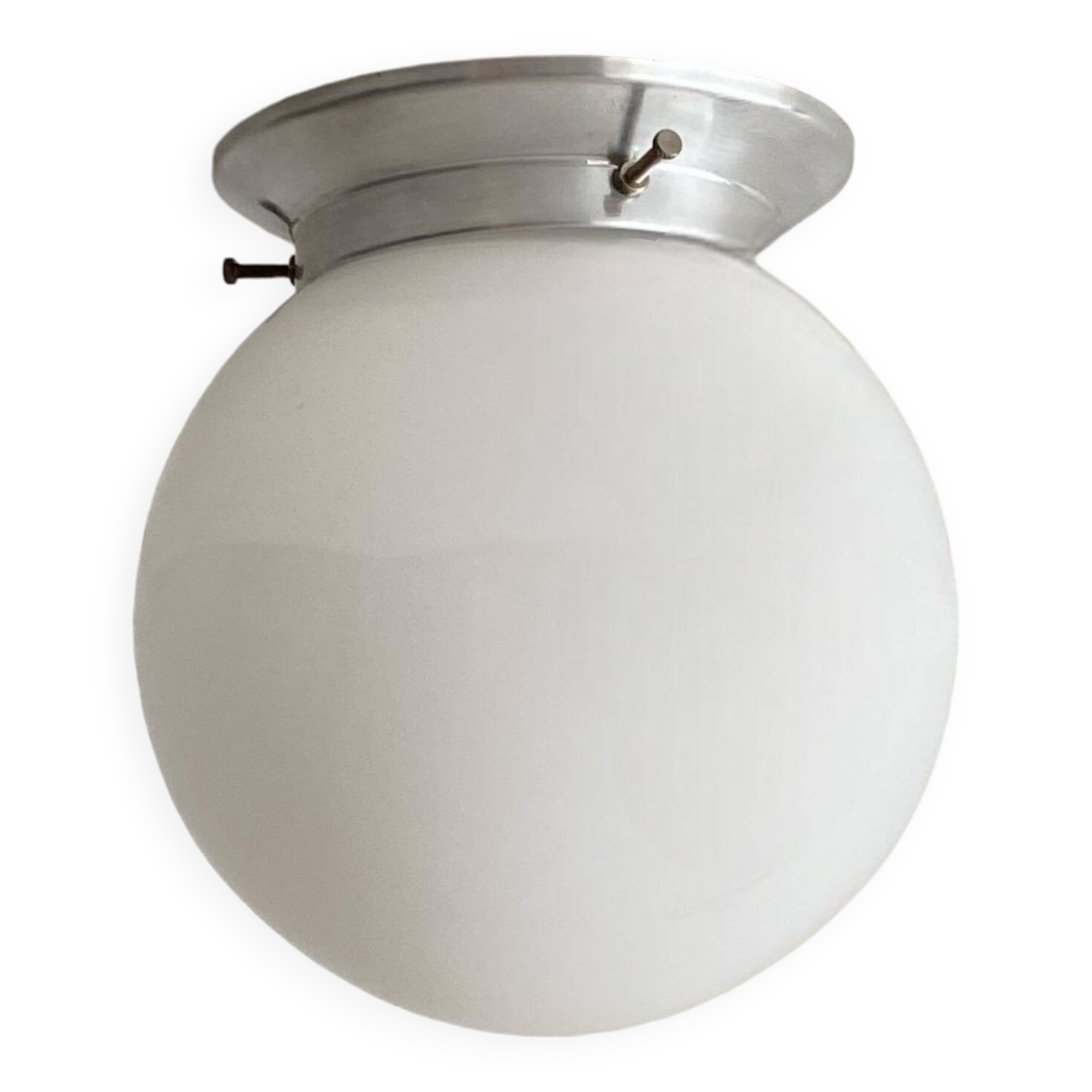 Small wall light ceiling light white opaline glass globe aluminum fixing base LAMP-7335