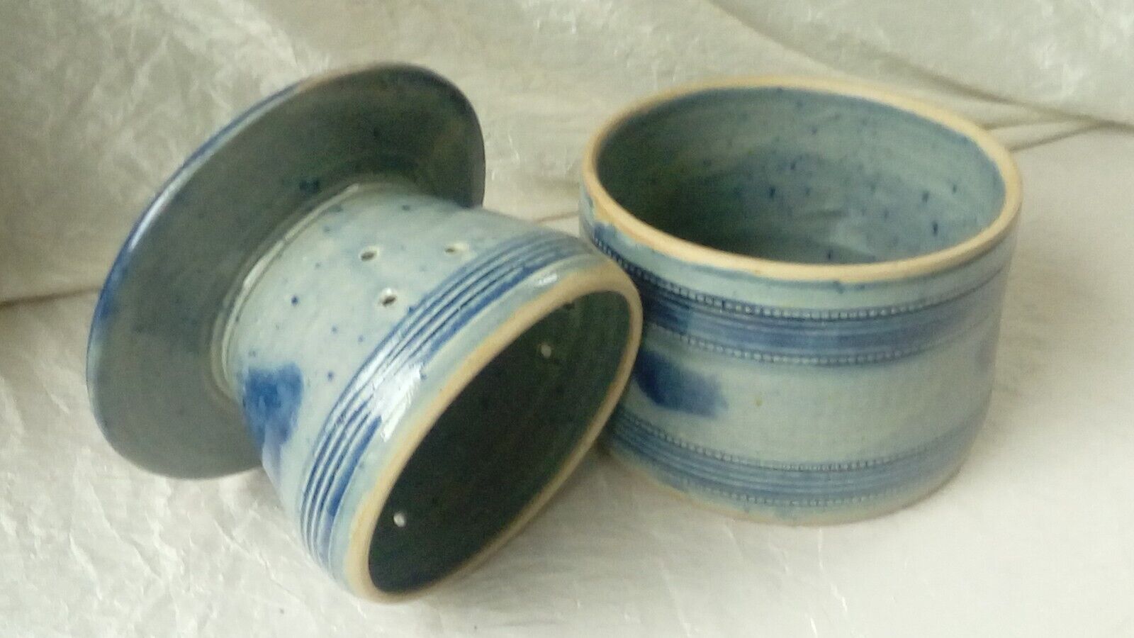 Blue sandstone water dish