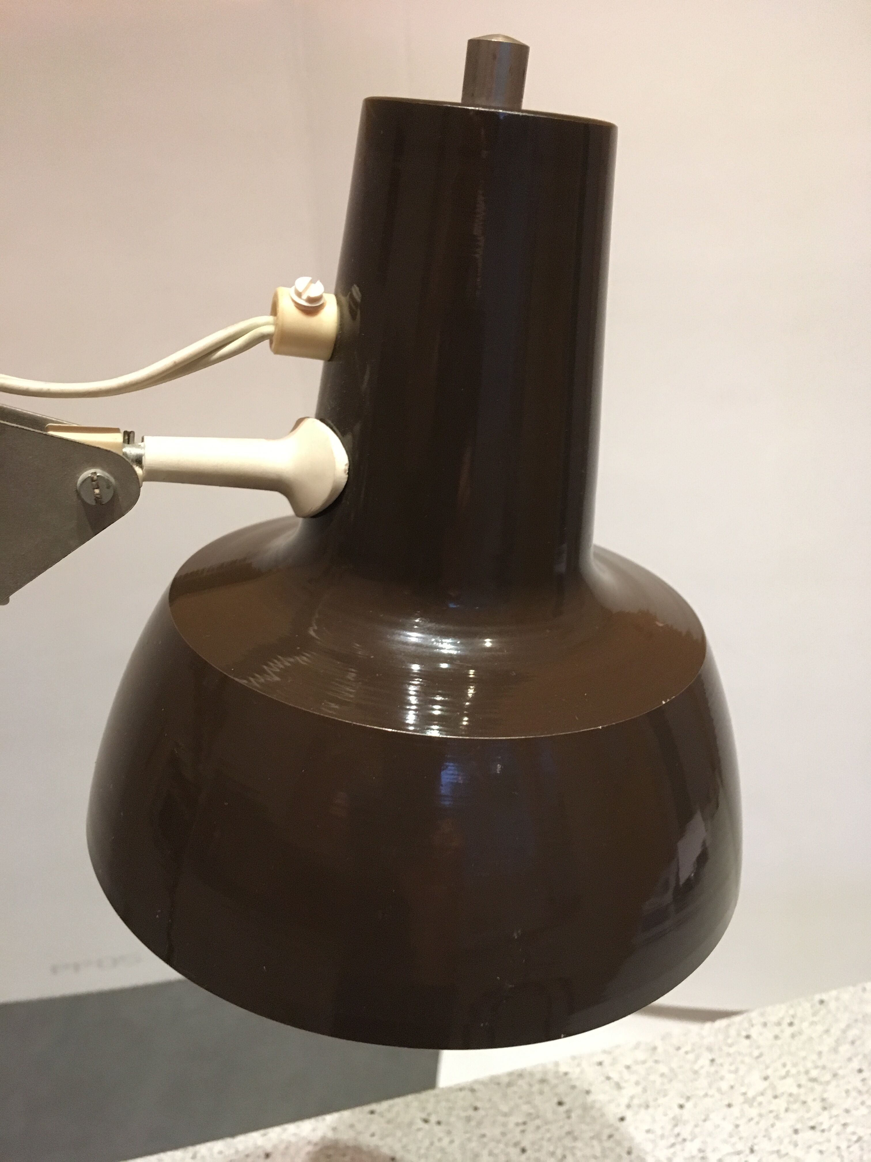 Vintage architect lamp with vice