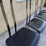 Set of 4 chairs Design Italy signed Cattelan 1980 vintage