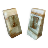 pair of Art Deco onyx bookends