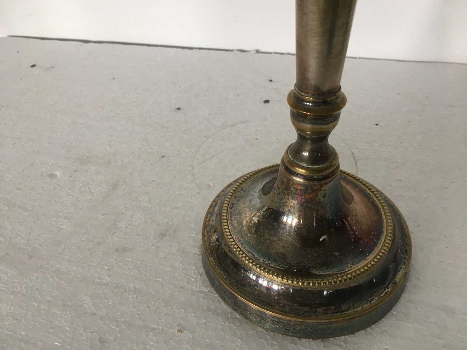 Pair of Louis XVI style in silver bronze candelabra
