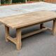 Farmhouse dining table stripped in solid raw oak 1930 - 216cm