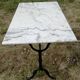 1900 bistro table in carrara marble and cast iron footing