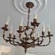 Lustre bronze 10 branches