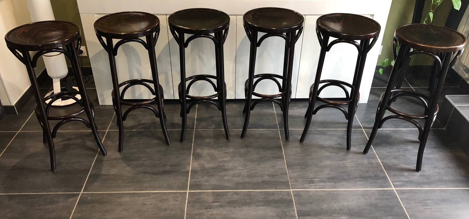 Series of 6 bistro stools