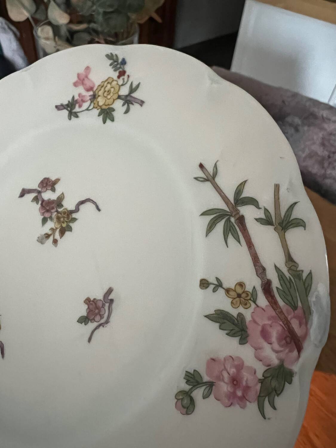 Limoges porcelain service composed of 10 plates and a dish