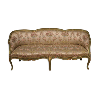 Venetian lacquered, gilded and painted sofa