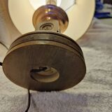 Basque wooden lamp in the Charles Dudouyt style
