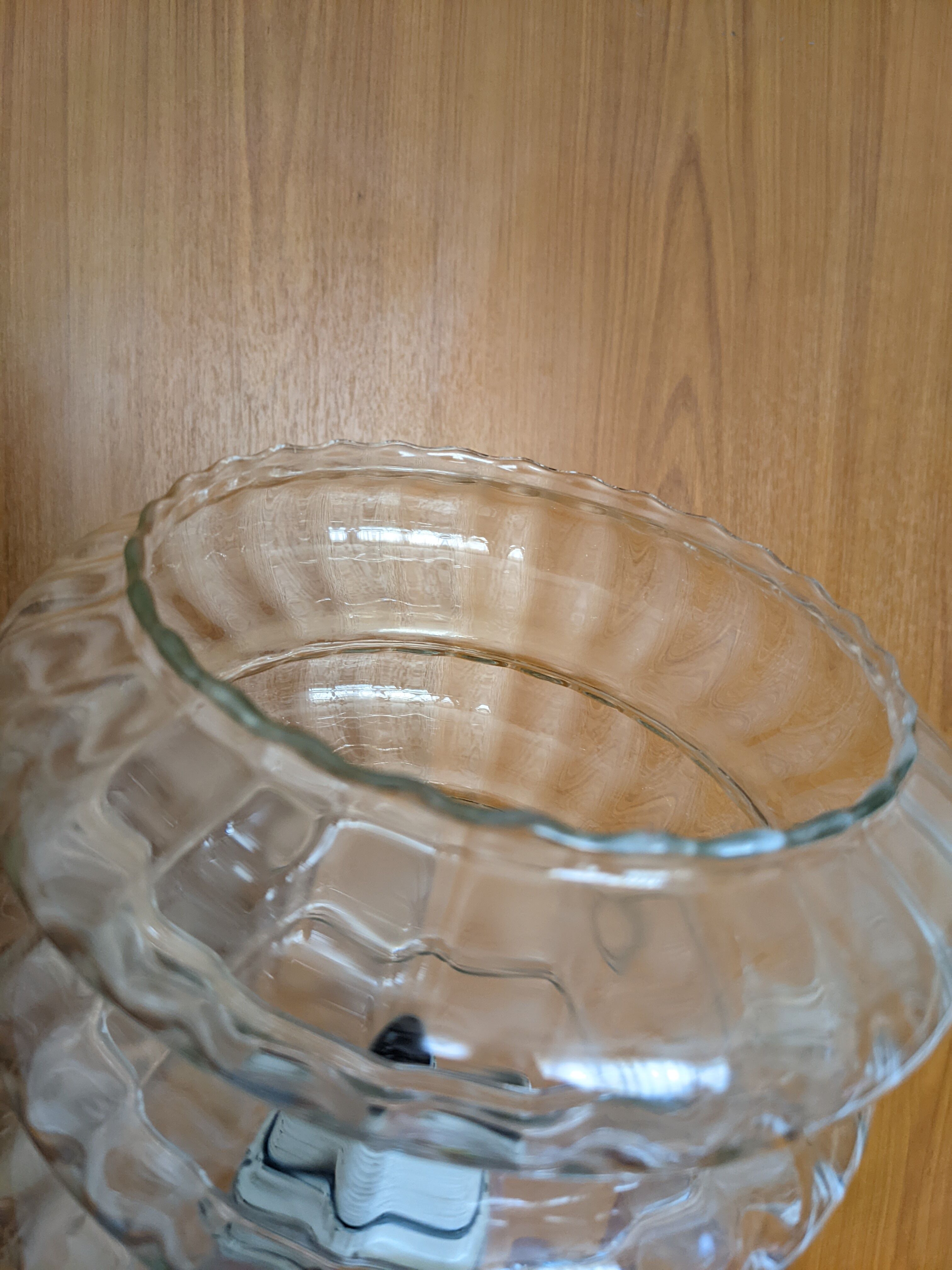 Vintage glass pendant lamp 50s