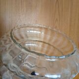 Vintage glass pendant lamp 50s