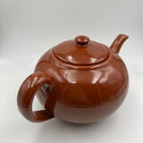Brown ceramic teapot