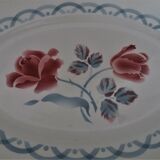 Oval service dish in earthenware Sarreguemines model Cannes