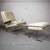 Leather "Swing" lounge chair with ottoman for COR Germany, 1960's