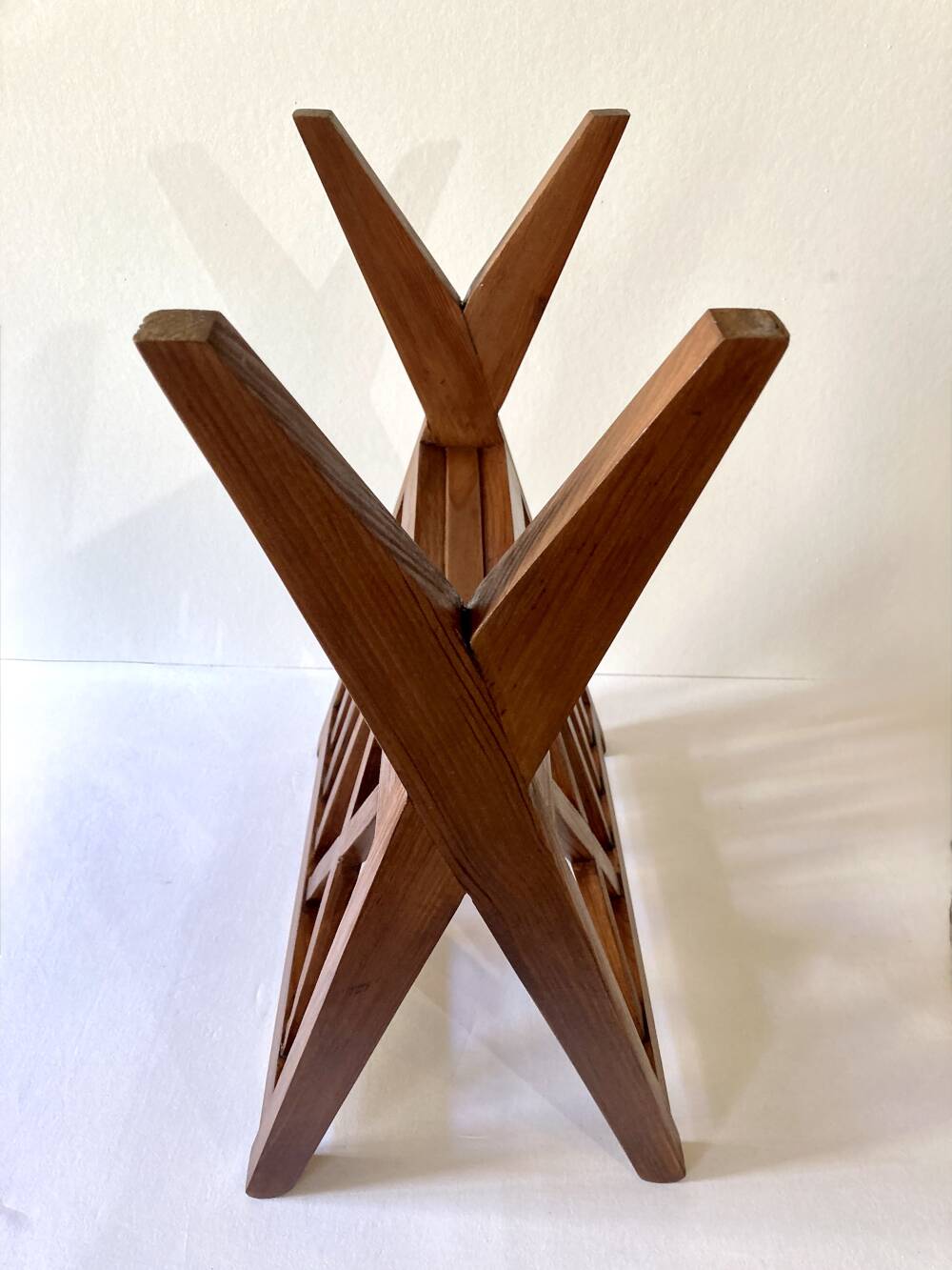 Wooden magazine rack, 1950s